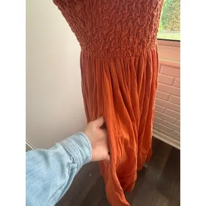 Free People All Eyes on You Maxi Dress Medium Boho Smocked prairie flattering thumbnail 3