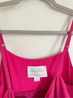 Anthropologie Mare Mare Pink Pleated Maxi Dress thumbnail 3