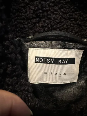 Noisy May black Sherpa jacket  thumbnail 2