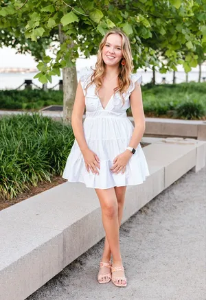 Abercrombie & Fitch White Ruffled Strap Dress thumbnail 4