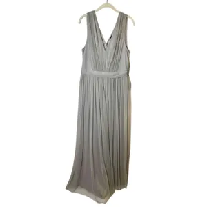 NWT Lulus How Charming Light Grey Swiss Dot Sheer Overlay Maxi Dress sz. 1X thumbnail 4