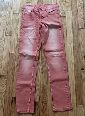 Cheap Monday Tight Washed Red Slim Stretch Jeans. 28/32 thumbnail 1