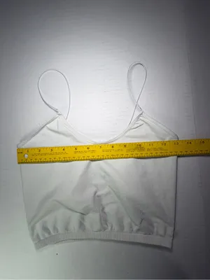 Intimately Free People Classic White Ribbed Cropped Cami Adjustable Straps M/L thumbnail 2