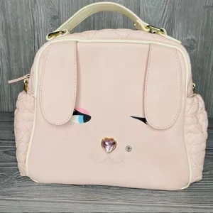 Betsey Johnson purse / lunch bag rabbit bunny rhinestone bag thumbnail 1