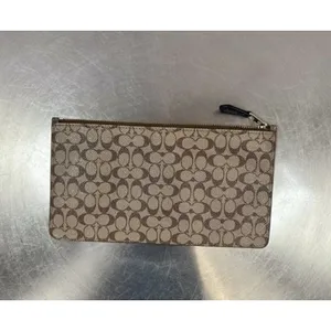 Coach Signature Slim Zip Top Wallet Brown thumbnail 2