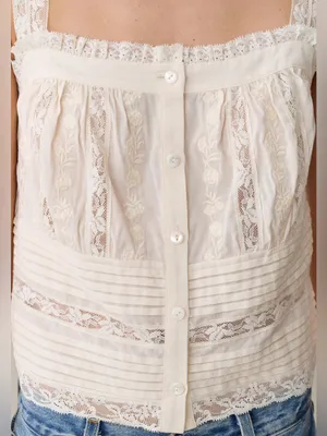 NWT Few Moda Misty Top size 2 Cream lace tank sorella LoveShackFancy thumbnail 4