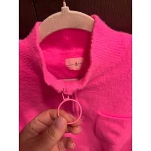 Lou & Grey neon pink quarter-zip pullover sweater women's large‎ thumbnail 3