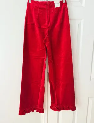 Anthropologie Maeve The Colette Crop Velvet Wide-Leg Pants:, Size 24 Tall thumbnail 12