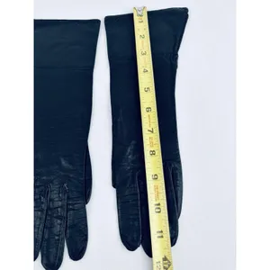 Vintage‎ Black Leather Gloves Size 6 Van Raalte? Opera Classy Chic Driving thumbnail 5