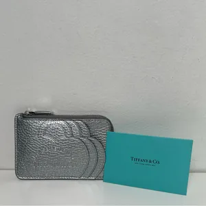 Tiffany & Co. Return to Tiffany Silver Pebbled Zippy Zip Wallet Card Case thumbnail 5