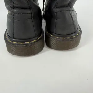 Dr. Martens Luana Black Leather Lace Up‎ Combat Boots Floral Lining Women 6 US thumbnail 7