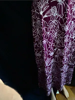 Fortune & Ivy Women’s Purple & White Floral Wrap Maxi Dress Petite Small thumbnail 6