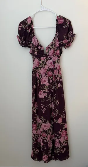 Floral maxi dress Purple Size XS thumbnail 1