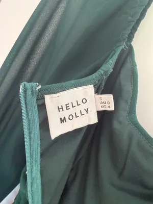 Hello Molly Dark Green Ruched Sheer Sleeve Bodycon Mini Dress thumbnail 5