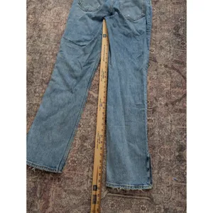 Abercrombie‎ & Fitch 90s High Rise Straight Leg Blue Jeans Side Slit 26 2 thumbnail 6