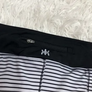 Kyodan Striped Pleated‎ Athletic Skort Skirt Black White Large thumbnail 6