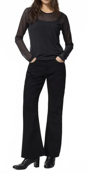 Uniqlo Bootcut Jeans NWT Black 24inch thumbnail 1