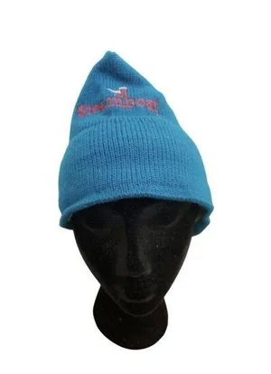 Vintage 1990's Steamboat Ski Resort Hat Cap Nylon Beanie Toque Teal Embroidered thumbnail 1