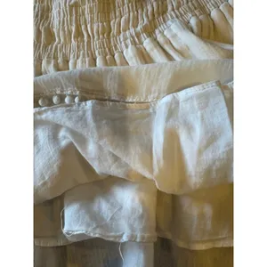 Apiece Apart‎ Skirt Women Medium White Cotton Analisa A Line Mini Pom Pom Tiered thumbnail 7