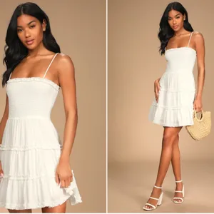 LULU's Bachelorette Engagement Bridal Shower Honeymoon Flirty Mini Dress thumbnail 2
