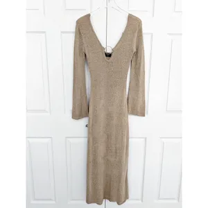 VICI All For Sun O-Ring Knit Maxi Dress Beige Tan Cover Up Bodycon Beach Resort thumbnail 3