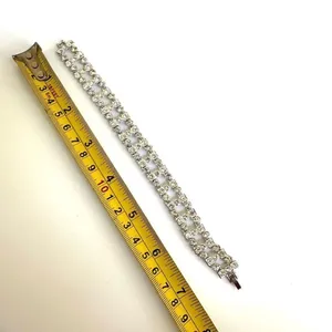 Silver tone rhinestone bracelet thumbnail 8