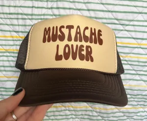 Mustache Lover Trucker Hat Brown thumbnail 1