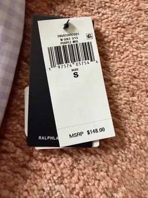 RLX Ralph Lauren Golf Gingham Skort S Purple White NWT thumbnail 5
