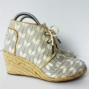 Toms Women's Cream and Black Espadrille Boots Size 8 thumbnail 2