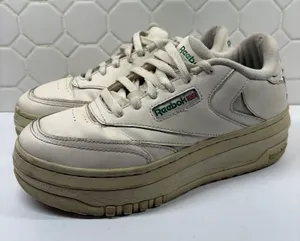 Reebok Club C Extra Sneakers Womens 9 Off White Leather Platform 3000036977 thumbnail 1
