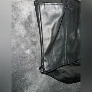 Abercrombie and Fitch Vegan Leather Corset Scoopneck Top in Black Size XS thumbnail 10