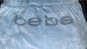 Bebe Shorts Rhinestone Logo Booty thumbnail 2
