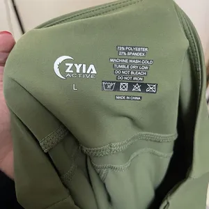 ZYIA ACTIVE high waist light and tight cropped green leggings side pocket large thumbnail 6