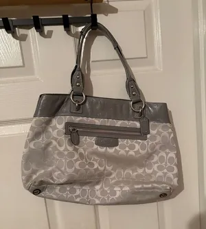 COACH Brooke Jacquard‎ Satchel Handbag Gray J1072-F15533 thumbnail 1