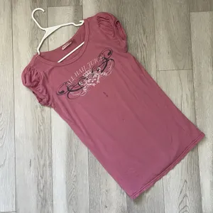 Juicy Couture Y2K Tshirt all hail jucy rhinestone graphic womens Pink (small) vintage thumbnail 1