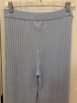 NWT!! Aerie Late Night Sweater Pants in Sky Blue thumbnail 9