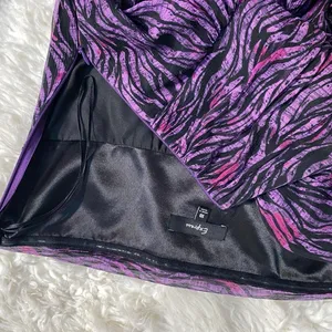 Y2k Express Purple Pink Black Zebra Strapless Mini Dress Animal Print Grunge Emo thumbnail 4