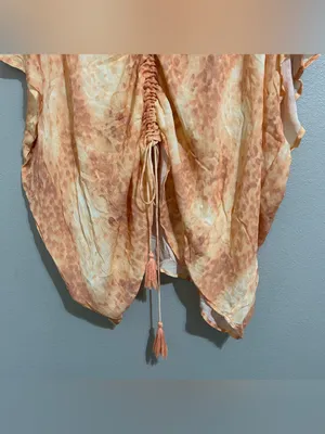 Free People Y2k Valencia Ruched Drawstring Kimono Swim Cover Up Women’s One Size thumbnail 5
