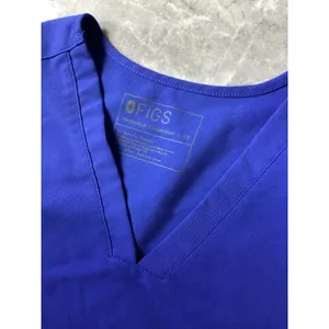 Figs Technical Collection Womens Royal Blue V-Neck Scrub Top FW1100 XS thumbnail 2