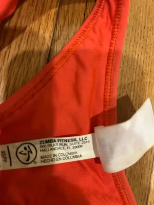 Zumba officials Zumba Scribble V-Bra in "Rev Me Up Red With Z-Dri technology XS thumbnail 12