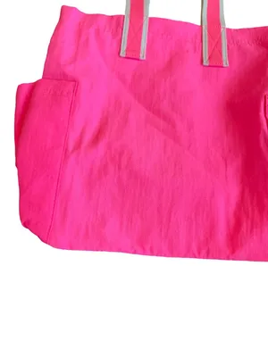 Universal Threads Canvas Structured Tote Bag Striped Straps Side One Size Women's thumbnail 4