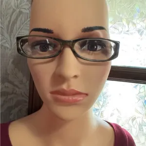 Baby Phat Y2K 90s Frames EYEGLASSES Glasses Brown & Silver Open Temple thumbnail 2