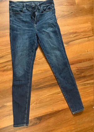 American Eagle Outfitters Dark Blue Skinny Jeggins thumbnail 1