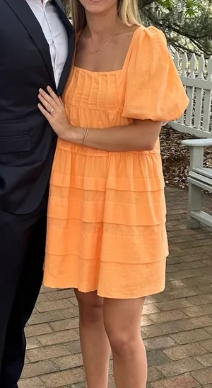 Anthropologie Square Neck Tiered Dress thumbnail 1