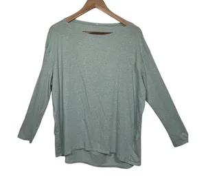 Lululemon Light Blue Long Sleeve Tunic Top Oversized Relaxed Fit Women's Size‎ M thumbnail 1