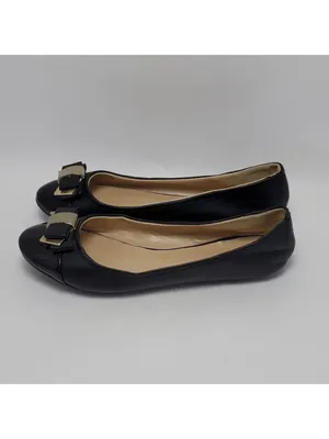 Bamboo Lula Flat Black Faux Leather Bow Ballet Shoe Size 9 thumbnail 12