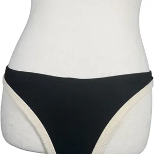 Boutique Black Cream Bikini Set Womens Small Underwire High Cut Thong Swimsuit thumbnail 16