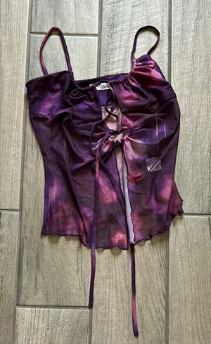 Princess Polly Purple Tie Front Camisole thumbnail 1