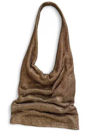 Urban Outfitters Brown Cowl Neck Glittery Top ✨ thumbnail 1