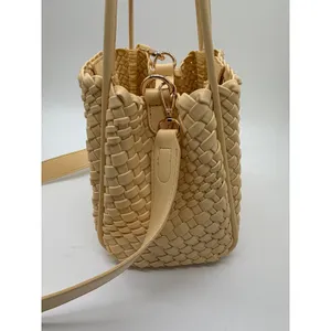 Anthropologie Hollace Mini Tote Woven Bucket Bag Womens Small thumbnail 3